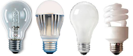 diferentes tipos de bombillas