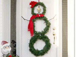 decoración navidad puerta
