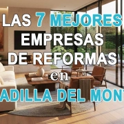 mejores-empresas-reformas-boadilla-del-monte Salón de concepto abierto diseñado por Honrados y el texto: las 7 mejores empresas de reformas en Boadilla del Monte superpuesto-