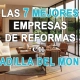 Salón de concepto abierto diseñado por Honrados y el texto: las 7 mejores empresas de reformas en Boadilla del Monte superpuesto-