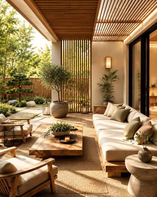 Diferencias entre reformar un ático y un bajo en Madrid | Terraza de ático integrada en vivienda Diferencias entre reformar un ático y un bajo en Madrid: zona exterior de un bajo reformado con jardín y decoración contemporánea.
